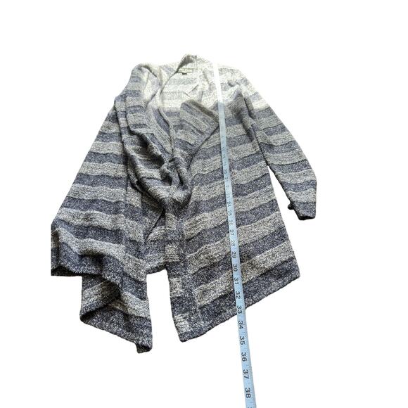 Barefoot Dreams Blue‎ Bamboo CozyChic Lite Striped Cardigan Size Small Medium - Picture 7 of 7